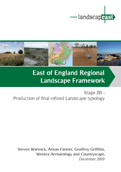 East of England Regional Landscape Framework, Stage 2B – Production of final refined Landscape typology
