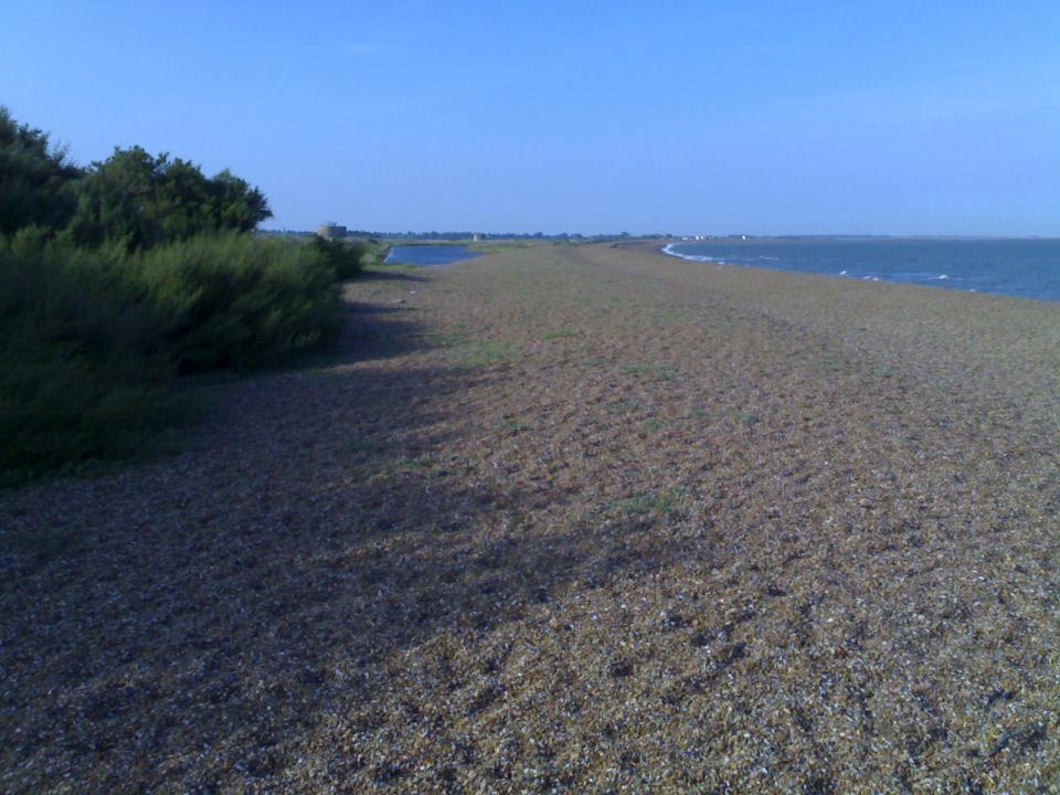 Looking north from Bawdsey, Suffolk (© Simon Odell (2011))
