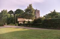 Wooded Village Farmlands + Across Sandon village green towards church, Hertfordshire (2001) (© HCC Landscape)