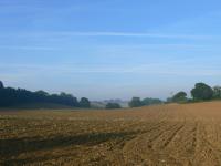 Valley Settled Farmlands + Looking west towards Baylham Stone. (© Jonathan Dix)