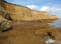 Ancient clay beds exposed at Covehithe Cliffs© Copyright Evelyn Simak and licensed for reuse under this Creative Commons Licence